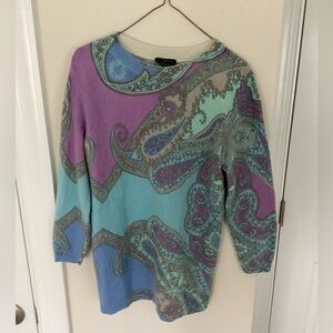 Talbots Multicolor Paisley Cashmere Sweater
  Audrey sweater, petite small